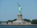 Freiheitsstatue von der Staten Island Ferry aus gesehen