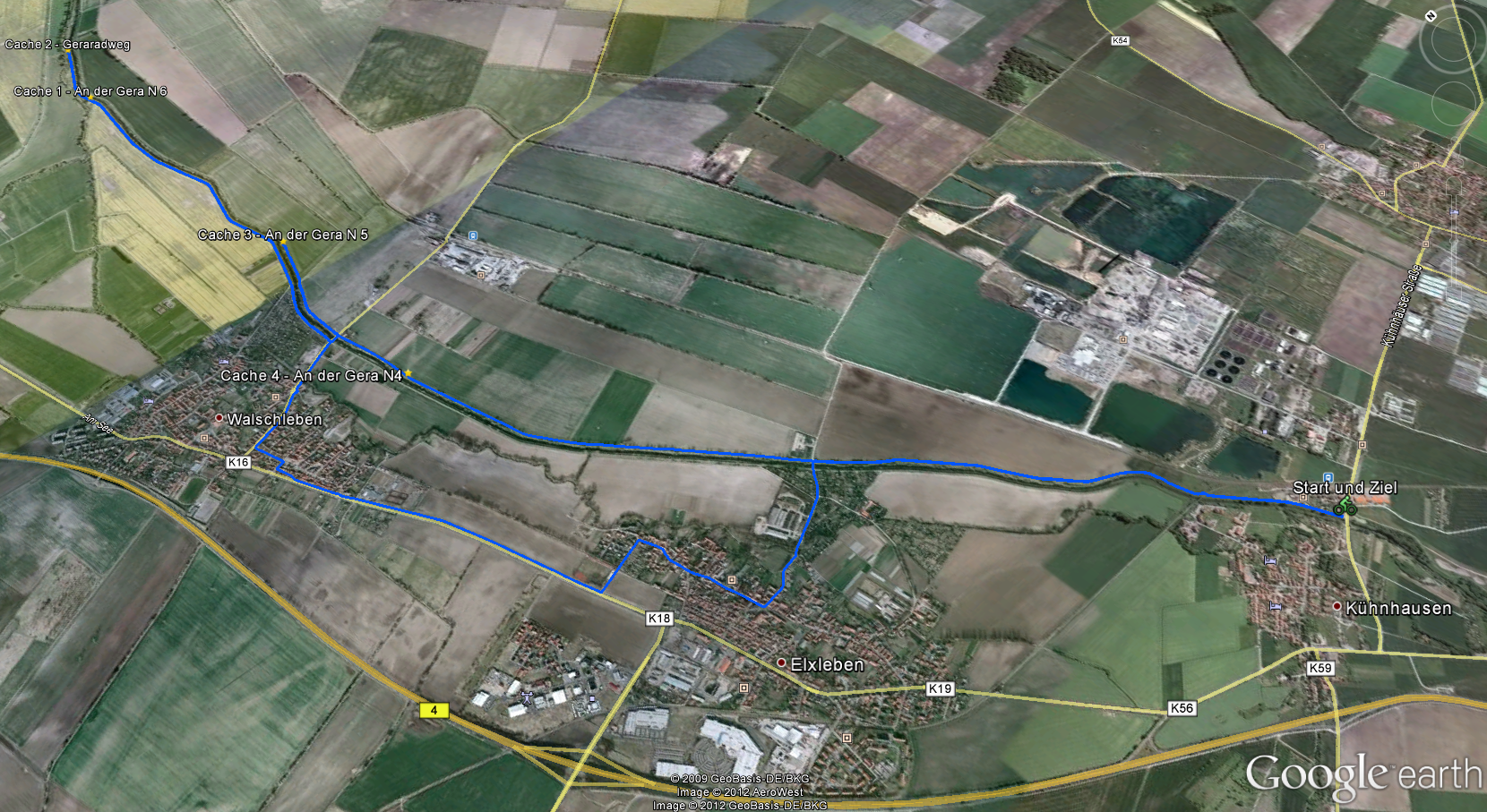 Geocaching - Pfingstour 2012 - An der Gera